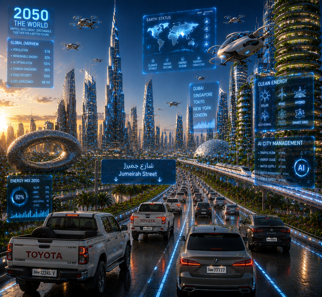🚀 The World in 2050: How Humanity Will Live, Work, and Adapt